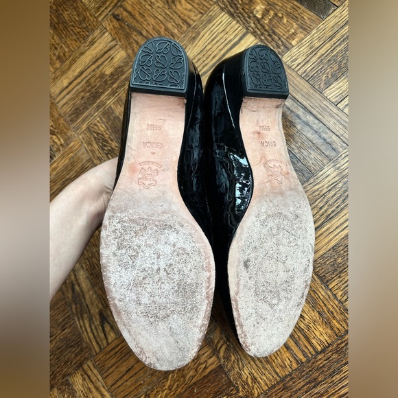 Brighton Black Erica Patent Croc Leather Loafers - Picture 5 of 7